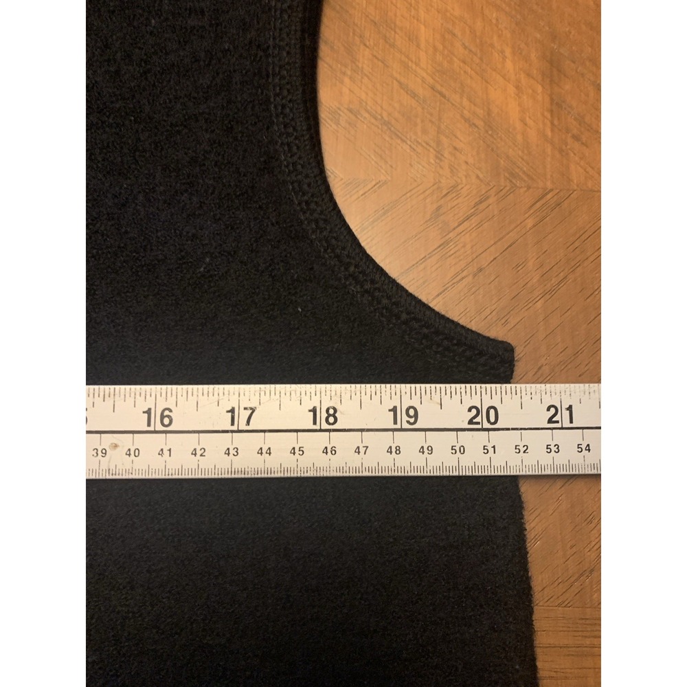 100%‎ Wool Embroidered Winter Holiday Vest Women's M Black Compliments - Picture 8 of 11